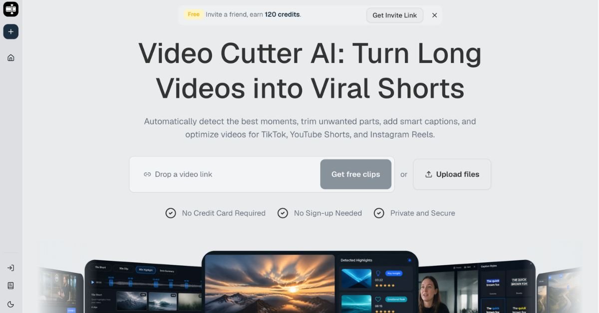 Video Cutter AI homepage